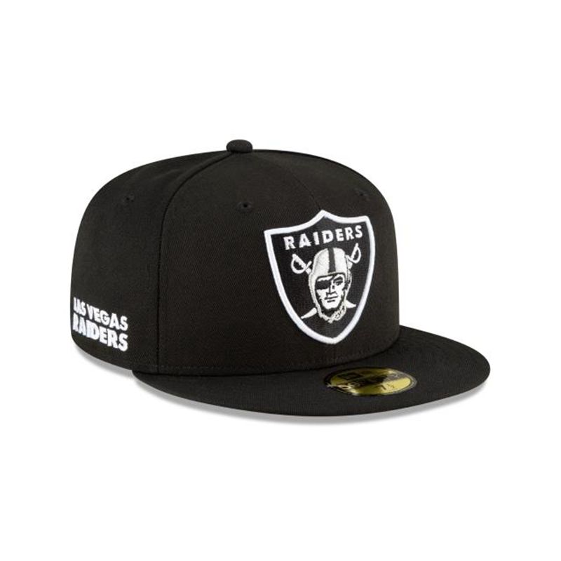 NFL Las Vegas Raiders Logo Mix 59Fifty Fitted (OER5303) - Black New Era Caps